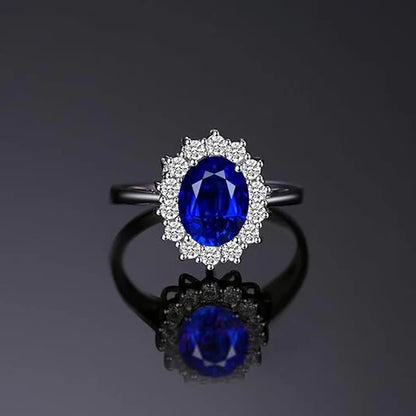 Classic Sapphire Halo Ring