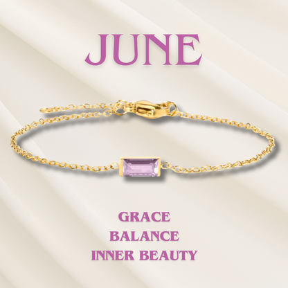 Heartline Birthstone Bracelet